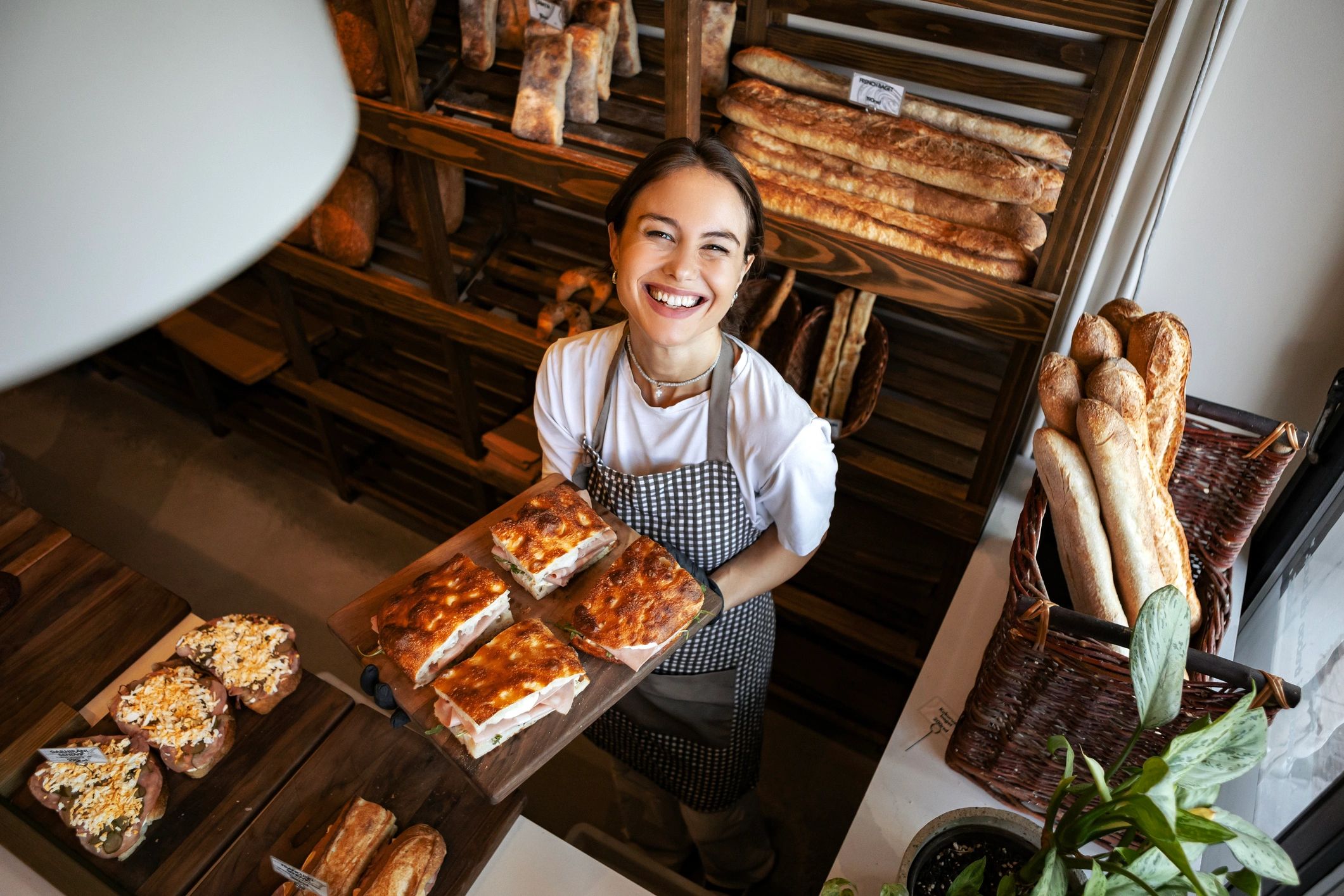 Bakery fresh bread display